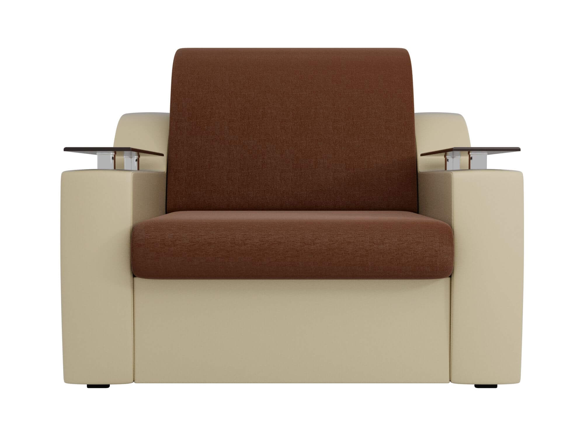 Кресло-кровать Сенатор рогожка коричневый  бежевый 602