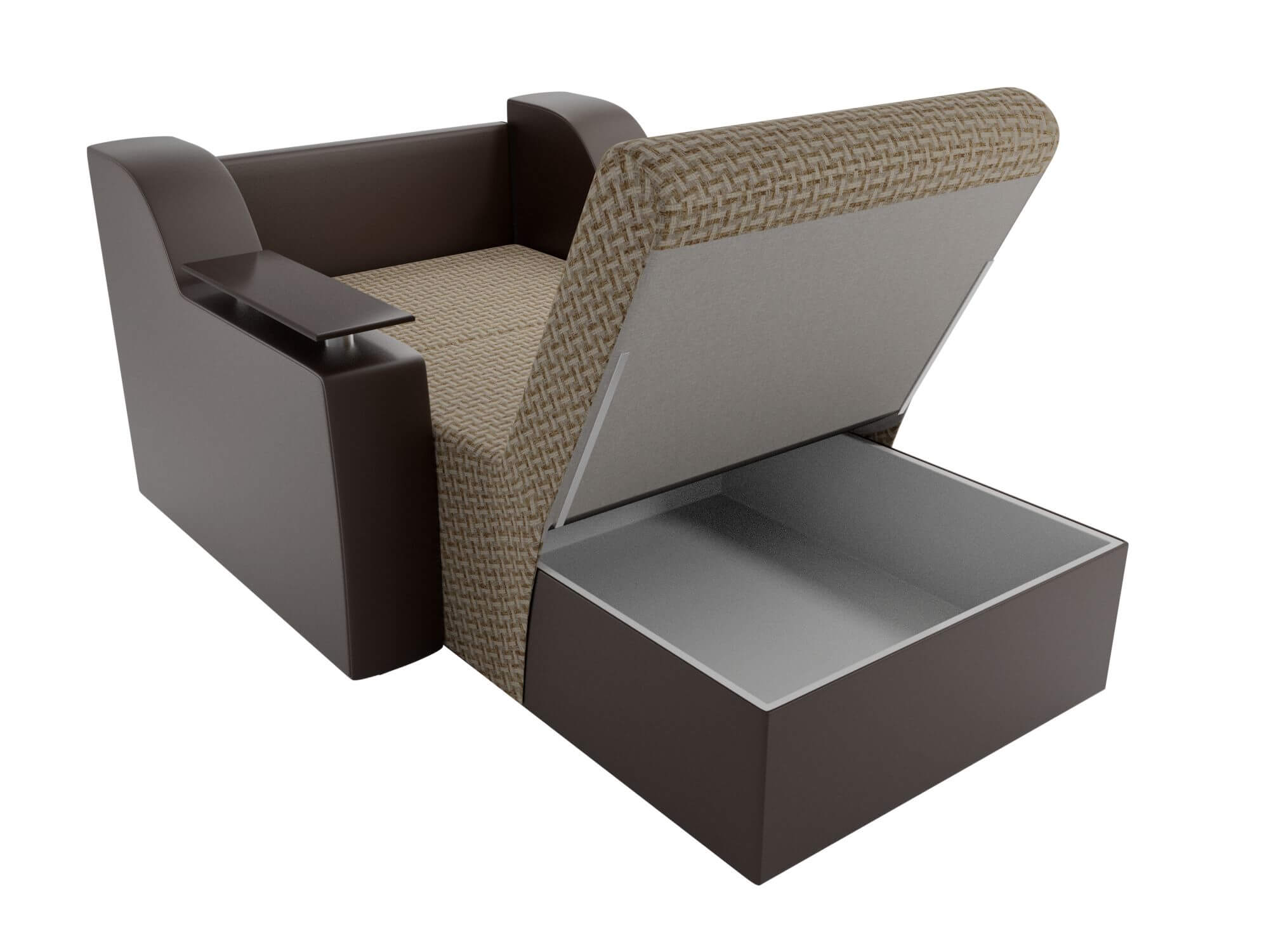 Кресло-кровать Сенатор корфу 02 эко кожа коричневый 604