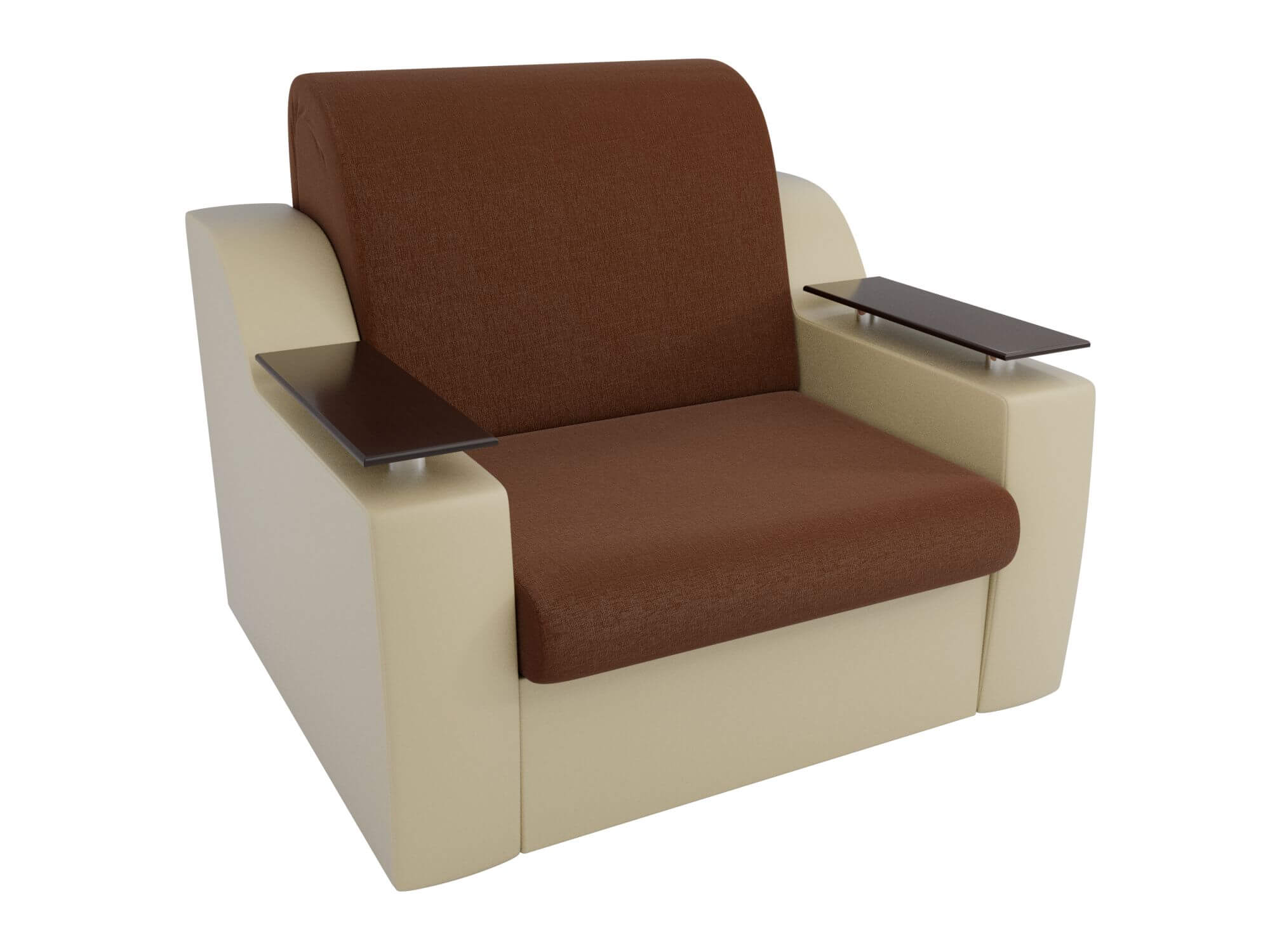 Кресло-кровать Сенатор рогожка коричневый  бежевый 601