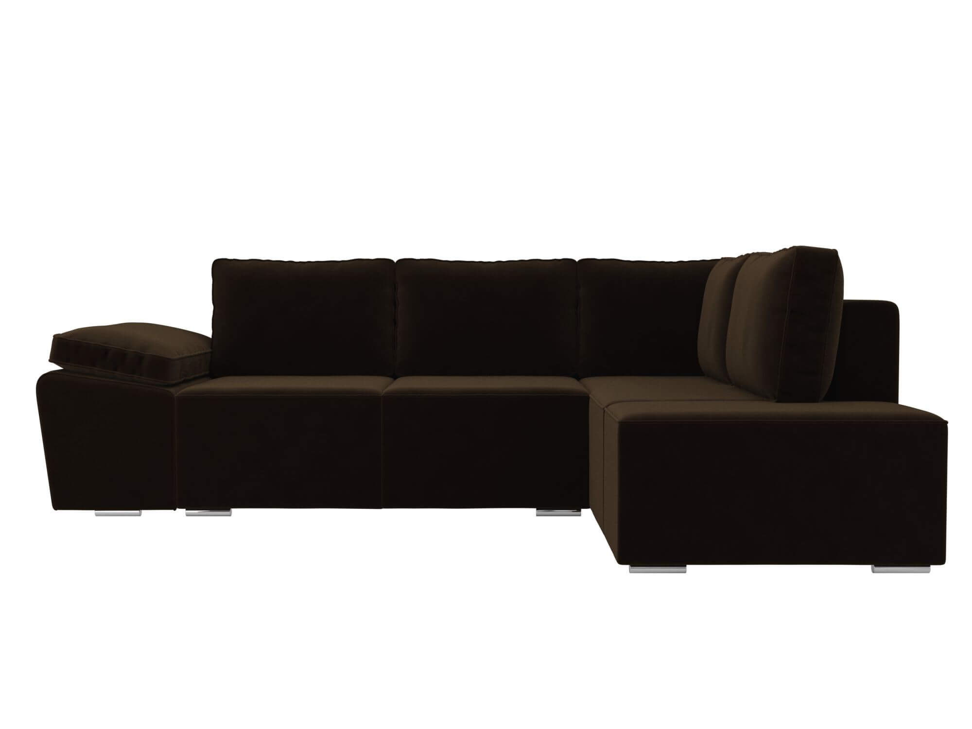 Темно коричневый угловой диван