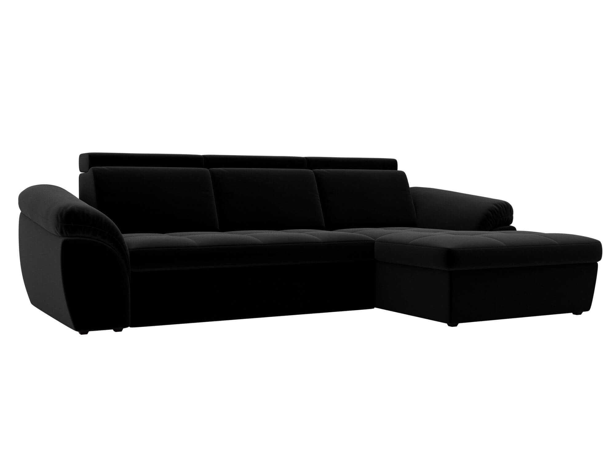 Угловой диван черный с белым