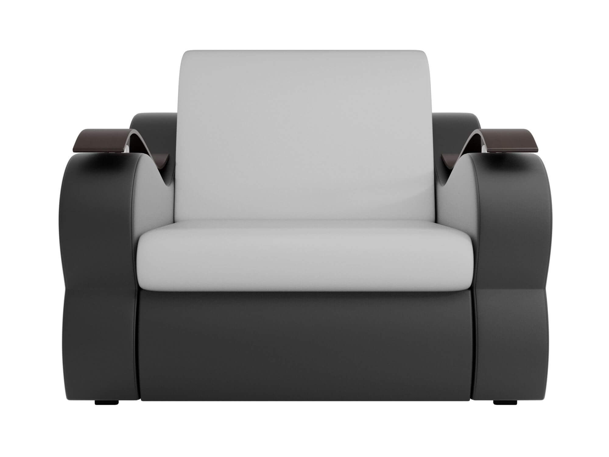 Кресло Меркурий эко кожа белый черный 602