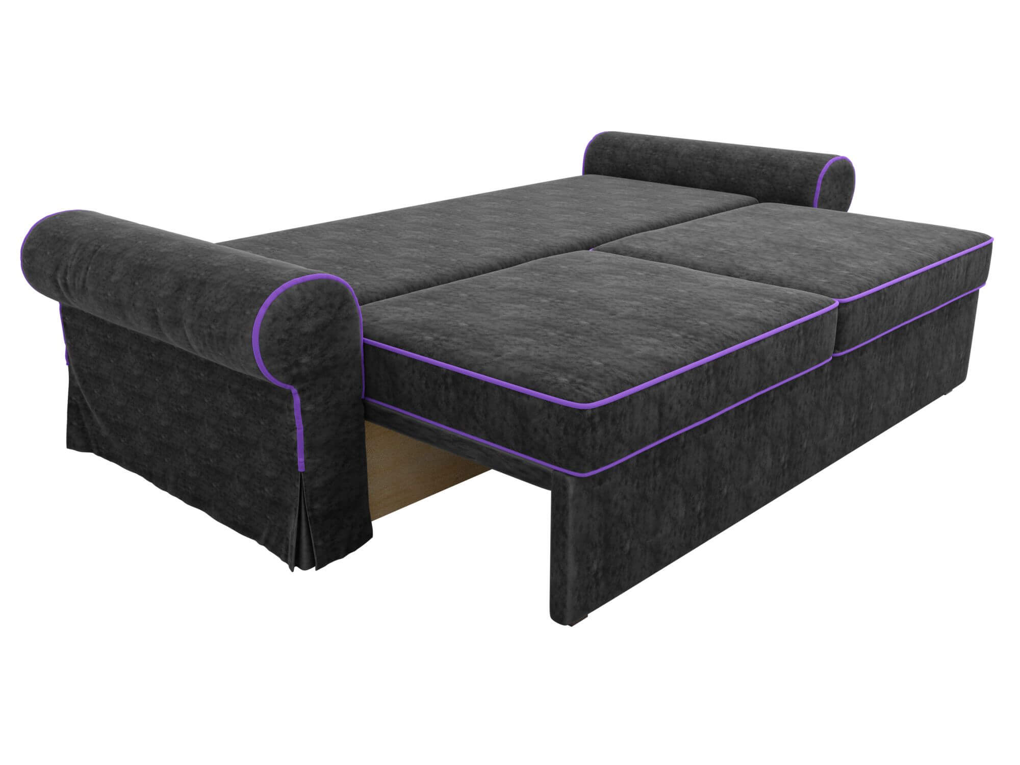 Диван с фиолетовыми подушками