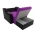 Кресло-кровать Сенатор микровельвет фиолетовый черный 80