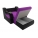 Кресло Меркурий вельвет фиолетовый черный 60