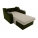 Кресло-кровать Сенатор микровельвет бежевый зеленый 80