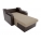 Кресло-кровать Сенатор рогожка бежевый эко кожа коричневый 60