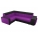 Угловой диван Мустанг с двумя пуфами вельвет фиолетовый черный левый