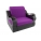 Кресло Меркурий вельвет фиолетовый эко кожа черный 80