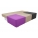 Прямой диван  Радуга микровельвет фиолетовый бежевый черный