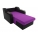 Кресло-кровать Сенатор микровельвет фиолетовый черный 80
